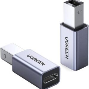 UGREEN USB2.0 USB-C Female TO USB 2.0 B/Male ADAPTER ALUMINUM CASE | 20120