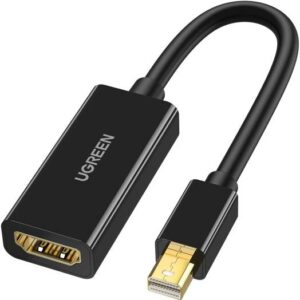 UGREEN Mini DisplayPort to HDMI Adapter (Thunderbolt 2.0), 4K Mini DP to HDMI Adapter Cable, Broad Compatibility, Support Up To 3840×2160@30Hz refresh rate, Black | 40360
