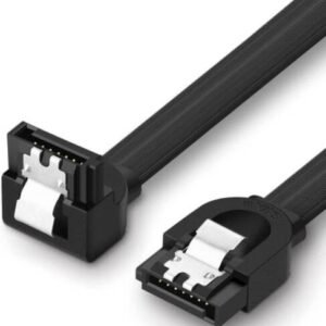 UGREEN US217 SATA 3 Data Cable, 0.5m, HDD, SSD, ODD, 6Gbps High-Speed Data Plug Cord, Angled, Durable, Black | 30797