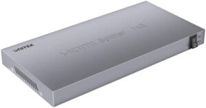 Unitek 4K HDMI Splitter 1 In 8 Out, 3840×2160@30hz Maximum Resolution, Plug and Play, 5V/1A DC Power Adapter, 15M Transmission Distance, Metal, Space Grey | V1132A01-UK