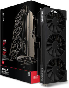 XFX Swift AMD Radeon RX 9070 OC Triple Fan Gaming Edition Graphics Card, 16GB GDDR6 256-Bit Memory, 2700 MHz Boost Clock, 4096 Stream Processors, 20 Gbps Memory Speed, PCI Express 5.0 | RX-97SWFB3B9
