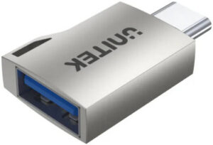 Unitek USB-C to USB-A OTG Adapter, USB3.0 5Gbps SuperSpeed, Supports OTG (On-The-Go) Function, Zinc-Alloy Housing, Silver | A1025GNI