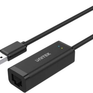 Unitek USB3.0 To Gigabit Ethernet Adapter, 5Gbps USB 3.0, 1000Mbps LAN, IPv4/IPv6, Wake-on-LAN, Plug-and-Play, Black | Y-3470