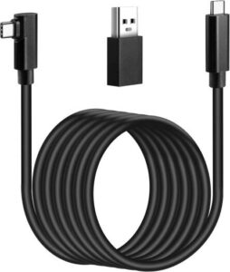 Compatible for Oculus Quest 2 Link Cable 16FT VR Headset Cable for Oculus Quest 2 / Quest 1 USB 3.0 Type C to C High Speed Data Transfer Charging Cord for Gaming PC, Black | HLL-8520