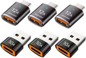 6pcs (3pcs A TO C+3pcs C TO A) USB C OTG Adapters HUB, Type C/USB to USB/Type C OTG Adapters, Data Transfer for MacBook for samsung Xiaomi Honor POCO