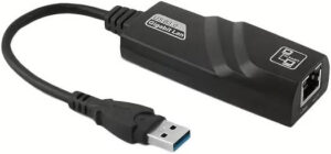 USB 3.0 to RJ45 Ethernet Adapter, 10/100/1000 Gigabit Ethernet LAN Network Adapter, Compatible with Windows 10/8.1/8/7/XP/Vista, Uncharged, Male to Female, Network Connectivity, Matte, Black