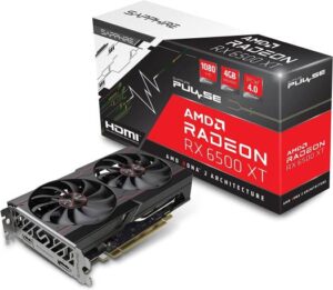 Sapphire Pulse AMD Radeon RX 6500 XT Gaming OC Graphics Card, 4GB 64 Bit GDDR6, 18 Gbps Effective Clock, Stream Processors 1024, 16 Ray Accelerator, RDNA 2, PCI-Express 4.0, HDMI / DP | 11314-01-20G