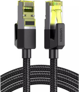 UGreen Cat 7 Shielded Round Cable With Braided Modular RJ45 Ethernet 1M Cable Plugs | 80421