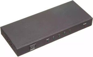 UGREEN 1×4 HDMI Amplifier Splitter, 1x HDMI Input & 4x HDMI Output, Up to 4K (3840 x 2160) @ 30Hz Resolution Support, 1.5W Power Consumption, Black | 40202