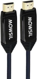 Mowsil AOC HDMI Cable, 8K 60Hz & 4K 120hz, HDR, 600MHz High Frame Rate, 48 Gbps Bandwidth, 32 Channel Audio, Full High Definition 3D Support, 10 Meters, Black | MOC810