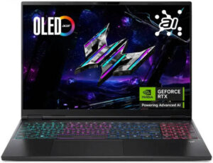 Acer Predator Helios Neo 16S AI PHN16S-71-98RF Gaming Laptop, 16″ OLED 240Hz Display, Intel Core Ultra 9 275HX, 32GB RAM, 1TB SSD, RTX 5070 Ti 12GB GPU, English K/B, Win11, Black | NH.U0KAA.001