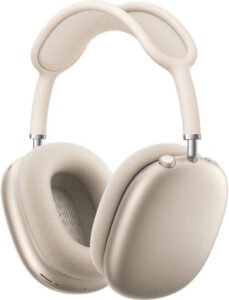 Apple AirPods Max 2 Wireless Over-Ear Headphones, Active Noise Cancellation, Spatial Audio, H2 Chip, Bluetooth 5.3, TRA Version, Starlight | MHWL4ZE/A