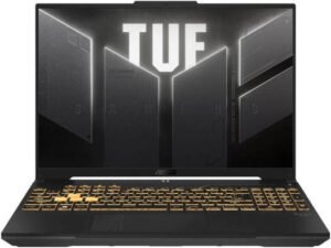 ASUS TUF Gaming F16 FX607VU Laptop, 16″ WUXGA IPS 144Hz Display, Intel Core 5 210H, 8GB RAM, 512GB SSD, GeForce RTX 4050 6GB GPU, English Keyboard, Win11, Mecha Gray | 90NR0N06-M00A30