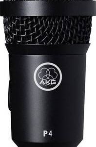 AKG P4 Dynamic Instrument Microphone, Cardioid Polar Pattern, 40Hz to 18kHz Frequency Range, Black | 3100H00130