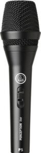 AKG P5 S Dynamic Vocal Microphone Supercardioid Polar Pattern, On/Off Switch, 40Hz-20kHz, High Feedback Suppression, Rugged Metal Body, Integrated Windscreen, Black | 3100H00120