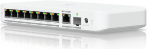 Ubiquiti Flex 2.5G PoE Switch, 8x 2.5 GbE RJ45 Ports, 60Gbps Switching Capacity, 196W PoE Budget, Port Isolation & Mirroring, Flow & Storm Control, White | USW-Flex-2.5G-8-PoE