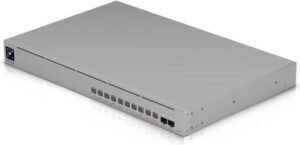 Ubiquiti Pro XG 10 PoE Switch, 1.3″ Touchscreen, 10 x 10G RJ45 Ethernet PoE 4 Ports (90W), 2 x 10G SFP+ Ports, 240 Gb/s Switching Capacity, 179 Mpps Forwarding Rate, Gray | USW-Pro-XG-10-PoE (400W)