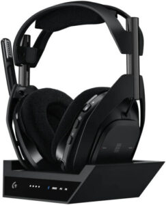 Logitech Astro A50 X LIGHTSPEED Wireless with PLAYSYNC Gaming Headset + Base Station, 40mm PRO-G GRAPHENE, 24H Playtime, Up to 24bit Audio, HDMI 2.1 Passthru, for Xbox X|S, PS5, PC, Black | 939-002128
