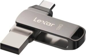 Lexar 128GB JumpDrive Dual Drive D400 USB 3.1 Type C and Type A Flash Drive, Up to 130MB/s Read (LJDD400128G BNQNU)