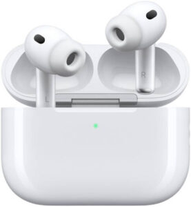 Apple Airpods Pro 3 Headphone, 4x Active Noise Cancellation, H2 Chip, Transparency Mode, Dual Beamforming Microphones, Bluetooth 5.3 Connectivity, Up to 8 Hours Listening Time, White | AIRPODS-PRO-3
