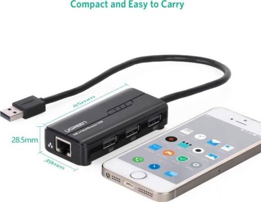 UGreen HUB USB 2.0 Hub RJ45 Ethernet Adapter 10 / 100Mbs with 3.0 Ports Compatible with Mac | 20264-X0010EGSZJ - Image 4