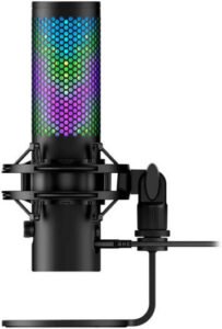 HyperX QuadCast 2 S – USB Microphone, Future Ready Audio, Tap-to-Mute Sensor, Detachable Shock Mount, Dynamic Lighting Display, Mic Status LED Indicators, Black | 9A273AA