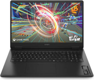 HP OMEN 17-db1095cl Gaming Laptop, 17.3″ IPS FHD 144Hz Display, AMD Ryzen AI 9 365, 32GB RAM, 1TB SSD, NVIDIA GeForce RTX 5060 8GB GPU, ENG RGB Keyboard, Windows 11, Shadow Black | B96L2UA
