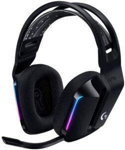 Logitech G733 LightSpeed Wireless RGB Gaming Headset, PRO-G 40mm Driver, 6mm Cardioid Pickup Pattern Microphone, DTS Headphone X 2.0 Surround Sound, 16.8m Light Color, Black | 981-000864