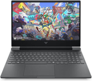 HP 15-fa2031ne Victus Gaming Laptop, 15.6″ FHD IPS 144Hz Display, Intel Core i7-14650HX, 16GB RAM, 512GB SSD, GeForce RTX 4050 6GB GPU, ENG-Arabic Keyboard, No OS, Mica Silver | C34WHEA#ABV