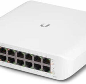 Ubiquiti USW-Lite-16-PoE UniFi 16-Port Cloud Managed Desktop Gigabit PoE+ Switch w/ 8 x PoE+ Ports