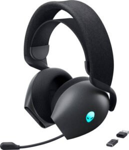 Dell Alienware AW725H Tri Mode Wireless Gaming Headset, 40mm Drivers, Dolby Atmos, AI Noise Cancellation, Bluetooth 5.3, 2.4GHz Wireless, AlienFX RGB Lighting, 750mAh, Dark Side of the Moon | 545-BBFW