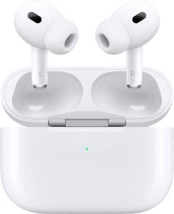 Apple AirPods Pro – 2nd Gen with MagSafe Charging Case, Adaptive Audio Tailors Noise Control, Personalized Spatial Audio, Adaptive EQ, Up to 6H Playback, Intuitive Touch Controls, USB-C, White | MTJV3