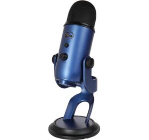 Logitech Blue Yeti USB Microphone, 120 dB Sensitivity, Corded USB, For Podcasting / Streaming / ASMR & More, Broadcast Quality 48 kHz / 16-Bit Audio, Midnight Blue | 988-000232 / 988-000499