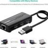 UGreen HUB USB 2.0 Hub RJ45 Ethernet Adapter 10 / 100Mbs with 3.0 Ports Compatible with Mac | 20264-X0010EGSZJ - Thumbnail Image 3