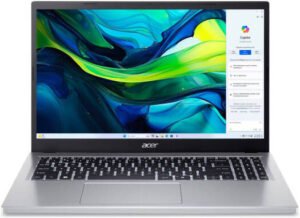 Acer Aspire Go Laptop, 15.6″ FHD 60Hz Display, AMD Ryzen 7 7730U, 16GB RAM, 512GB SSD, AMD Radeon Graphics, English Keyboard, Windows 11 Home, Silver | AG15-42P-R917