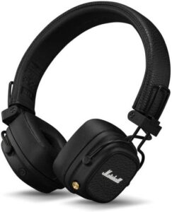 Marshall Major V Bluetooth Headphones, 40mm Dynamic Drivers, Bluetooth 5.3 Wireless Connectivity, 3.5mm Input/Output Wired Connectivity, Rugged & Foldable Design, Black | Major-V