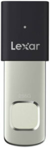 Lexar JumpDrive Fingerprint F35 PRO 256GB USB Flash Drive, Secure Biometric Encryption USB 3.0 Memory Stick for PC & Laptop, High-Speed Portable Storage Drive, Black | LJDF35P256G-RNBNG