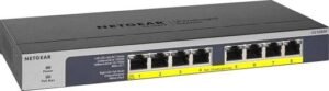 NetGear 10/100/1000 8 Port Unmanaged Switch with 8 PoE+ Ports – 123W | GS108PP
