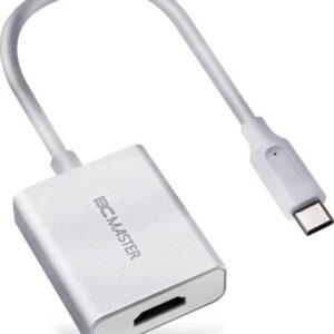BC Master USB – C to 4K HDMI Adapter Silver Aluminum | BCM-A05