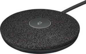 Logitech Rally Mic Pod Boundary Microphone, Elegant Design, Simplified Cabling, 4 Omnidirectional Condenser, 4.5m Pick up Range, For Rally, Rally Bar & Rally Bar Mini, Graphite | 989-000430