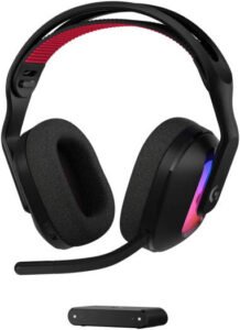 Logitech Astro A20 X LIGHTSPEED Wireless Gaming Headset with PLAYSYNC AUDIO & LIGHTSYNC RGB, 40mm Biocellulose Driver, Boom Microphone Type, Omni Pick-Up Pattern, Black | 939-002247
