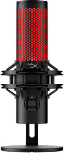 HyperX QuadCast 2 USB Microphone, Hi-Res Studio-Quality Recording, Intuitive On-Board Controls, Removable Shock Mount, Tap-to-Mute Sensor, Stunning HyperX Red Lighting, Black | 872V1AA