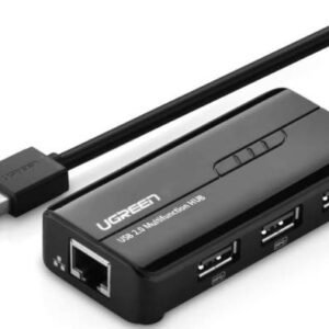 UGreen HUB USB 2.0 Hub RJ45 Ethernet Adapter 10 / 100Mbs with 3.0 Ports Compatible with Mac | 20264-X0010EGSZJ