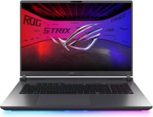 ASUS ROG Strix G18 G815JPR Gaming Laptop, 18″ WUXGA IPS 144Hz Display, Intel Core i9-14900HX, 32GB RAM, 1TB SSD, GeForce RTX 5070 Graphics, English Keyboard, Win11Home, Eclipse Gray | 90NR0LM1-M00070
