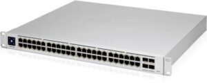 Ubiquiti Networks UniFi Pro PoE 48-Port Gigabit Managed PoE Network Switch with SFP+, 176 Gb/s Switching, 130.94 Mpps Fwd Capacity, 1.3″ Display, 4 x 10 Gb/s SFP+ Ports | USW-Pro-48-POE-EU