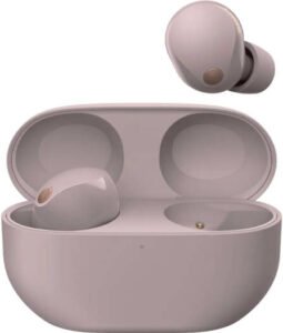 Sony Truly Wireless Noise Cancelling Earbuds, Closed Dynamic Type, 8.4mm Driver Unit, 10m Effective Range, Bluetooth Version 5.3, Max 7 Hours Battery Life, Ambient Sound Mode, Smoky Pink | WF1000XM5/P