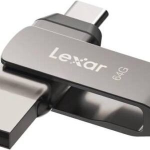Lexar 64GB JumpDrive Dual Drive D400 USB 3.1 Type C and Type A Flash Drive for Storage Expansion and Backup
