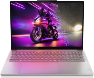 Lenovo Yoga Pro 9 16IAH10 Aura Edition Laptop, 16″ 3.2K OLED Display, Intel Core Ultra 9 285H, 32GB RAM, 1TB SSD, GeForce RTX 5060 8GB GPU, English Backlit K/B, Win 11, Luna Grey | 83L00000US