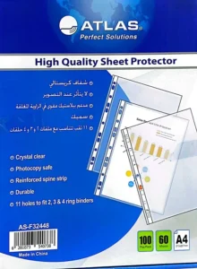 Atlas A4 Glass Clear Pocket Protector – Box-60 Micron 100 Pieces
