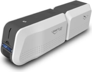 Smart-51L Dual-Sided Thermal ID Card Printer & Laminator, Dual Sided Print More, Direct Dye-Sublimation Print Type, Up to 1200 DPI Resolution, Automatic Feeding, White | Smart-51L
